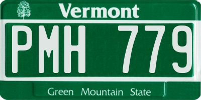 VT license plate PMH779