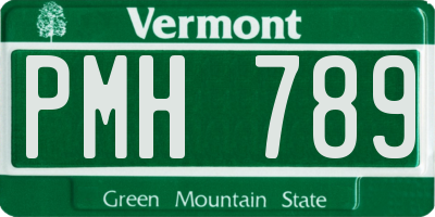 VT license plate PMH789