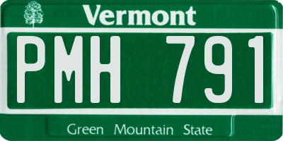 VT license plate PMH791