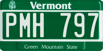 VT license plate PMH797