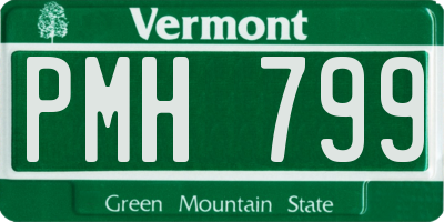 VT license plate PMH799