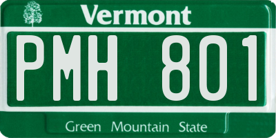VT license plate PMH801