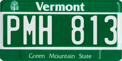 VT license plate PMH813