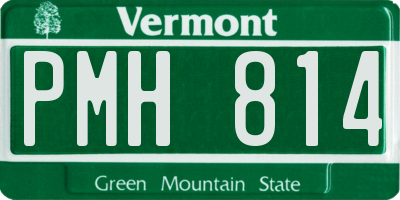 VT license plate PMH814