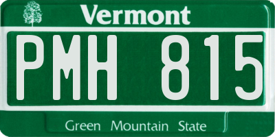 VT license plate PMH815