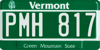 VT license plate PMH817