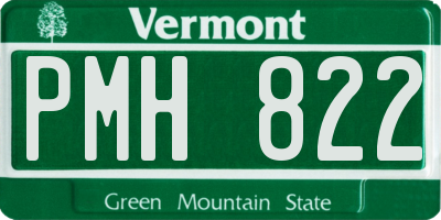 VT license plate PMH822
