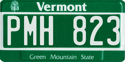 VT license plate PMH823