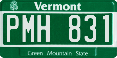 VT license plate PMH831