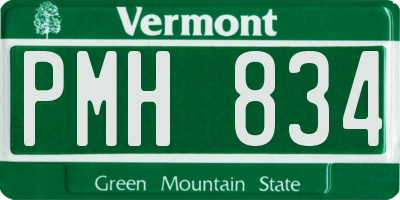 VT license plate PMH834