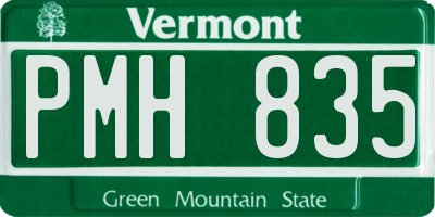 VT license plate PMH835