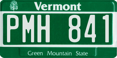 VT license plate PMH841