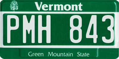 VT license plate PMH843