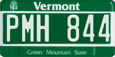 VT license plate PMH844