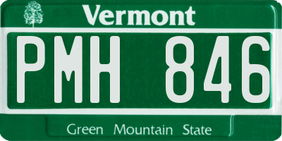 VT license plate PMH846