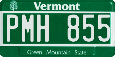 VT license plate PMH855