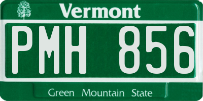 VT license plate PMH856