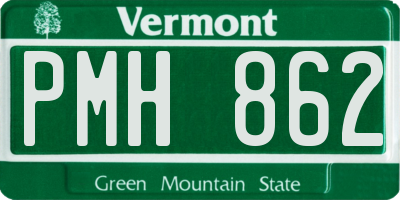 VT license plate PMH862