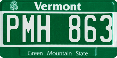 VT license plate PMH863