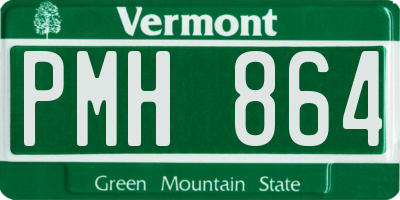VT license plate PMH864