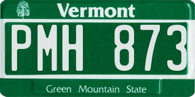 VT license plate PMH873