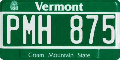 VT license plate PMH875