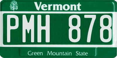 VT license plate PMH878