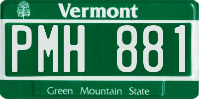 VT license plate PMH881
