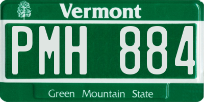VT license plate PMH884
