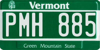 VT license plate PMH885