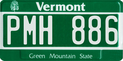 VT license plate PMH886