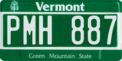 VT license plate PMH887
