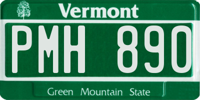 VT license plate PMH890