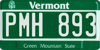 VT license plate PMH893
