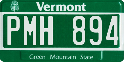 VT license plate PMH894