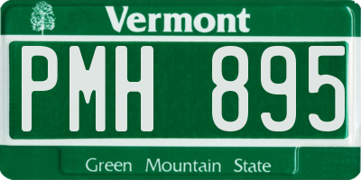 VT license plate PMH895