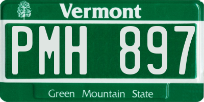 VT license plate PMH897