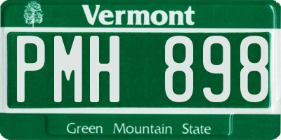 VT license plate PMH898