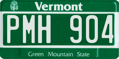 VT license plate PMH904