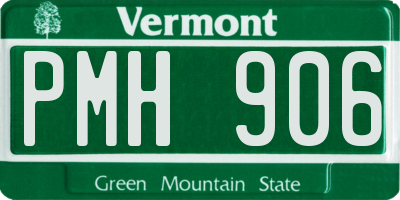 VT license plate PMH906