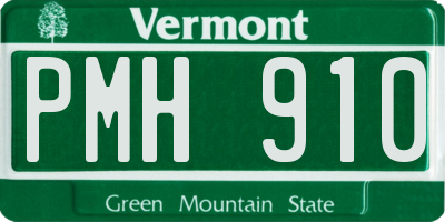 VT license plate PMH910