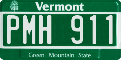 VT license plate PMH911
