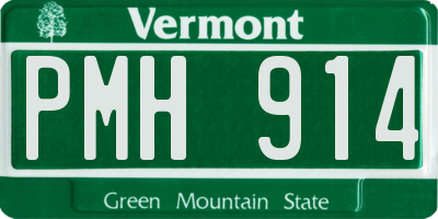 VT license plate PMH914
