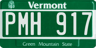 VT license plate PMH917