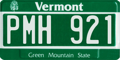 VT license plate PMH921