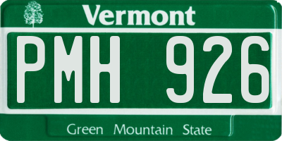 VT license plate PMH926