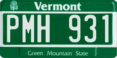 VT license plate PMH931