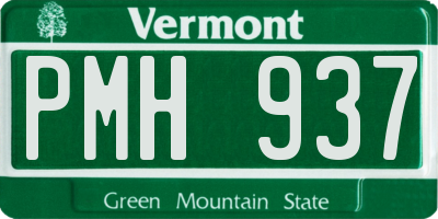 VT license plate PMH937