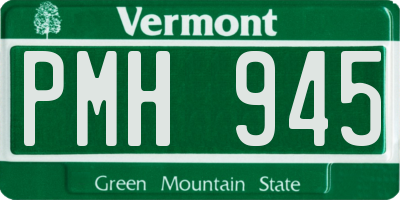 VT license plate PMH945
