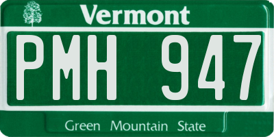 VT license plate PMH947